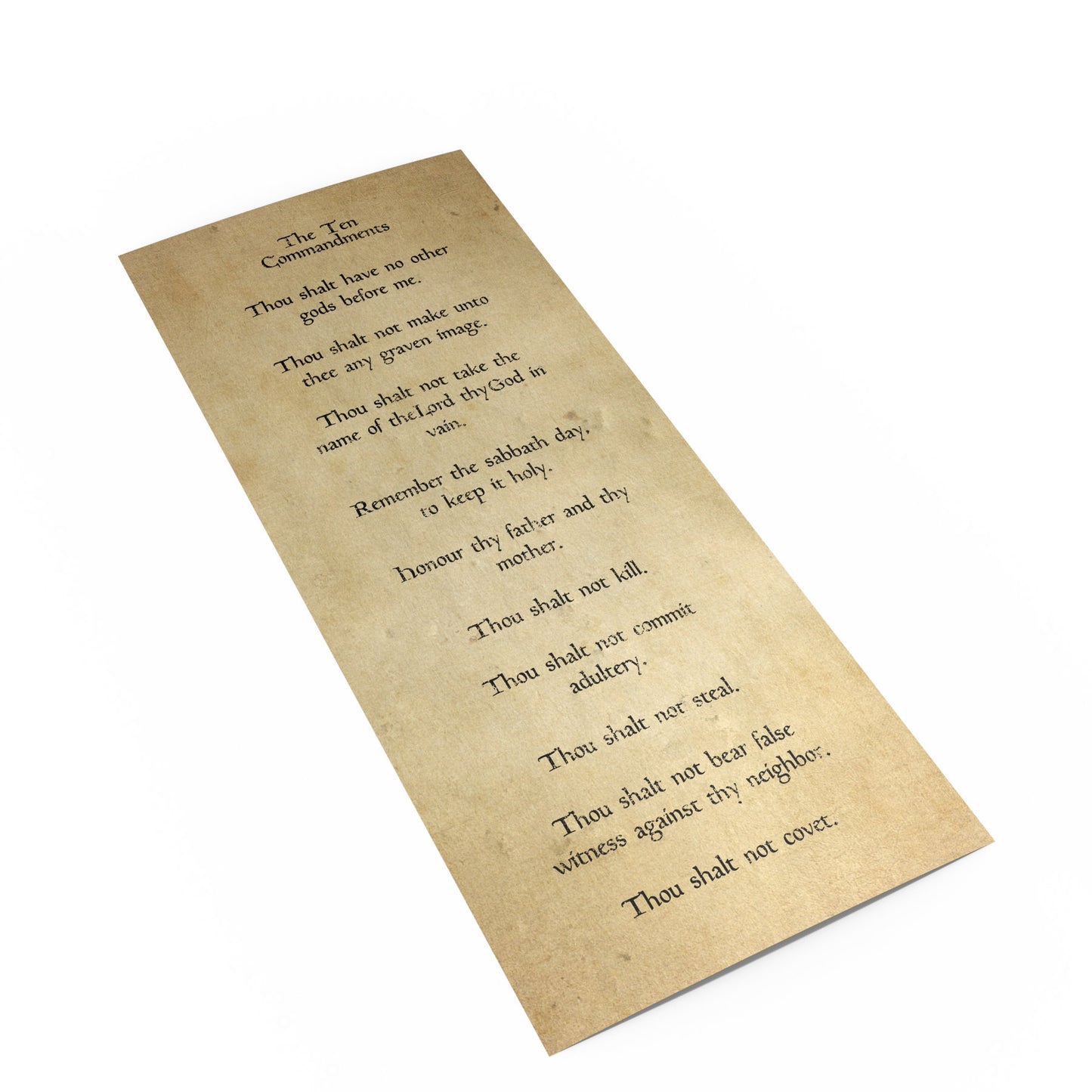 Vintage 10 Commandments Decor, Old World Religious Decor, Old Scripture Canvas, Ancient Decor, Religious Decor for Den, Pastor Office gift