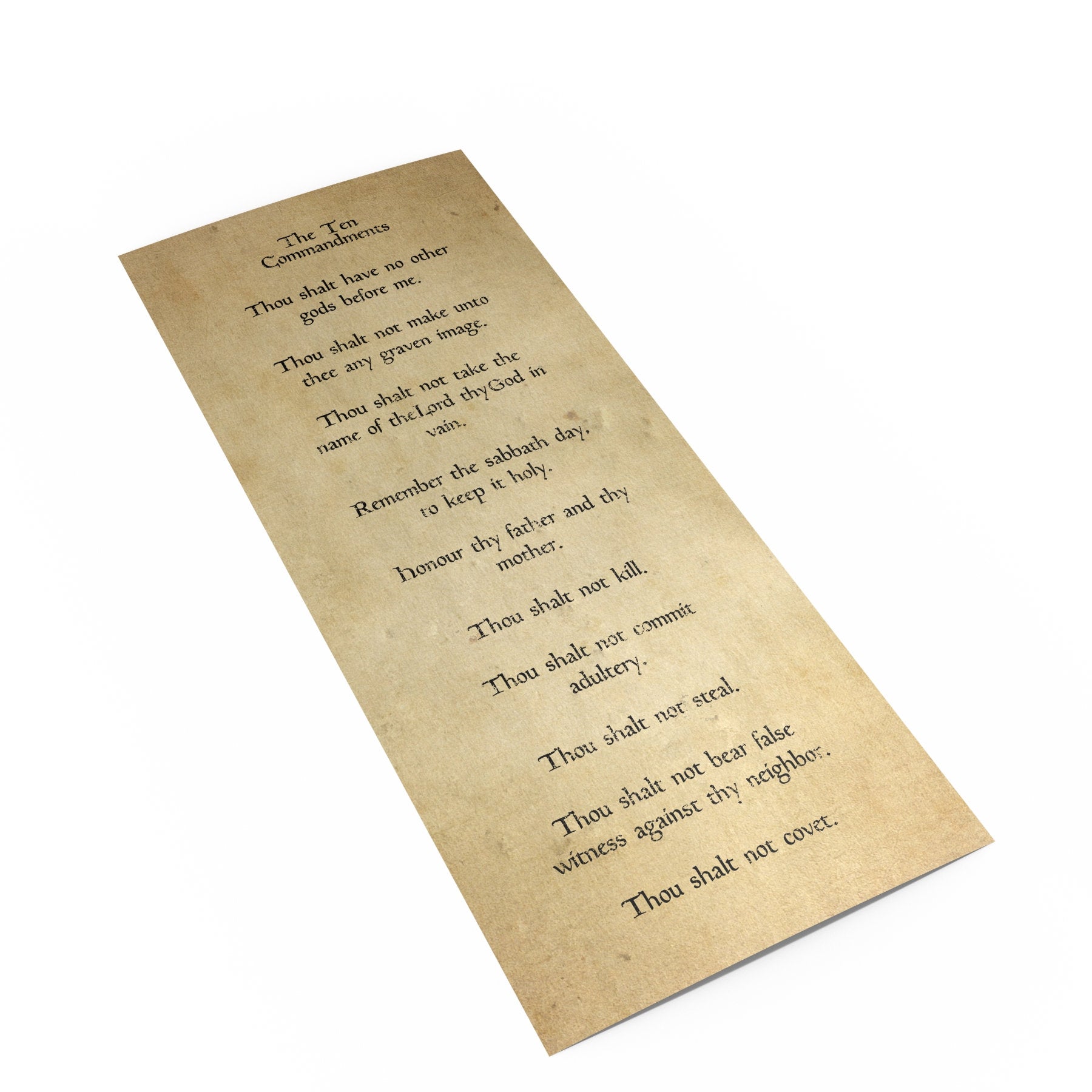 Vintage 10 Commandments Decor, Old World Religious Decor, Old Scripture Canvas, Ancient Decor, Religious Decor for Den, Pastor Office gift