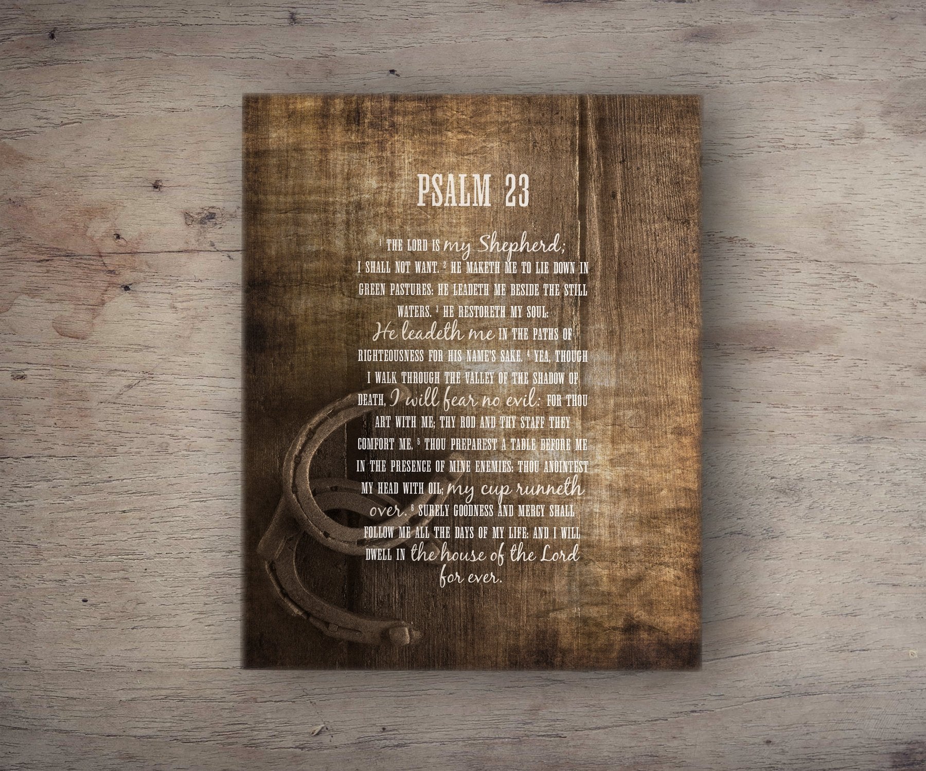 Psalm 23 Canvas, Christian Farmhouse Art, Scripture art, Christian decor, The Lord Is My Shepherd, Christian Wood Art, Bible Verse on Canvas