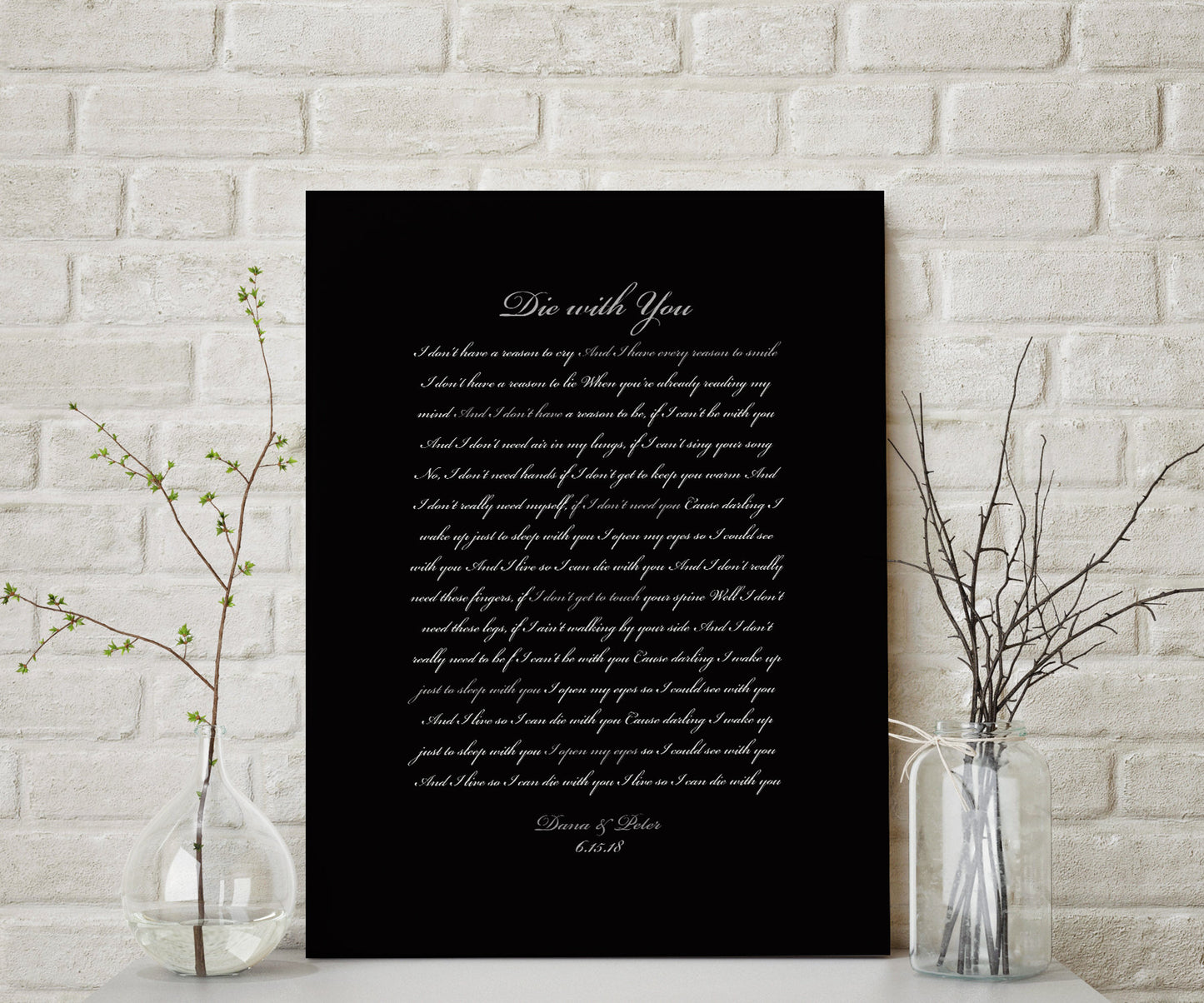 Canvas Song Print, Custom Bedroom Decor, Wife anniversary gift, Romantic Bedroom Wall decor, His and Her Personalize, Wedding Date Print