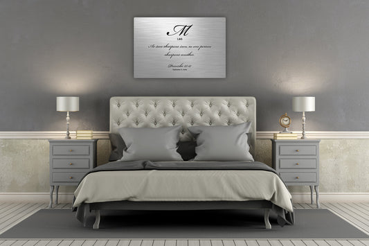 Iron Sharpens Iron Sign, Couple's Monogram Gift