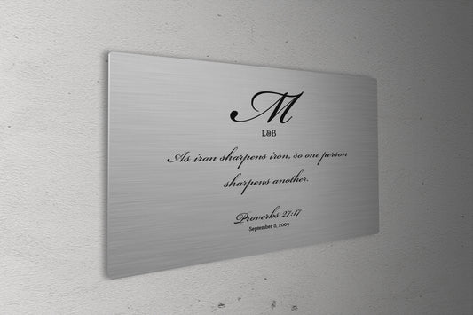 Iron Sharpens Iron Sign, Couple's Monogram Gift