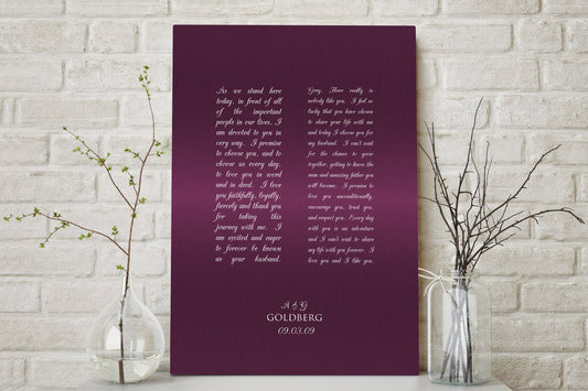 Mens Tin Gift, Wedding Vow Print