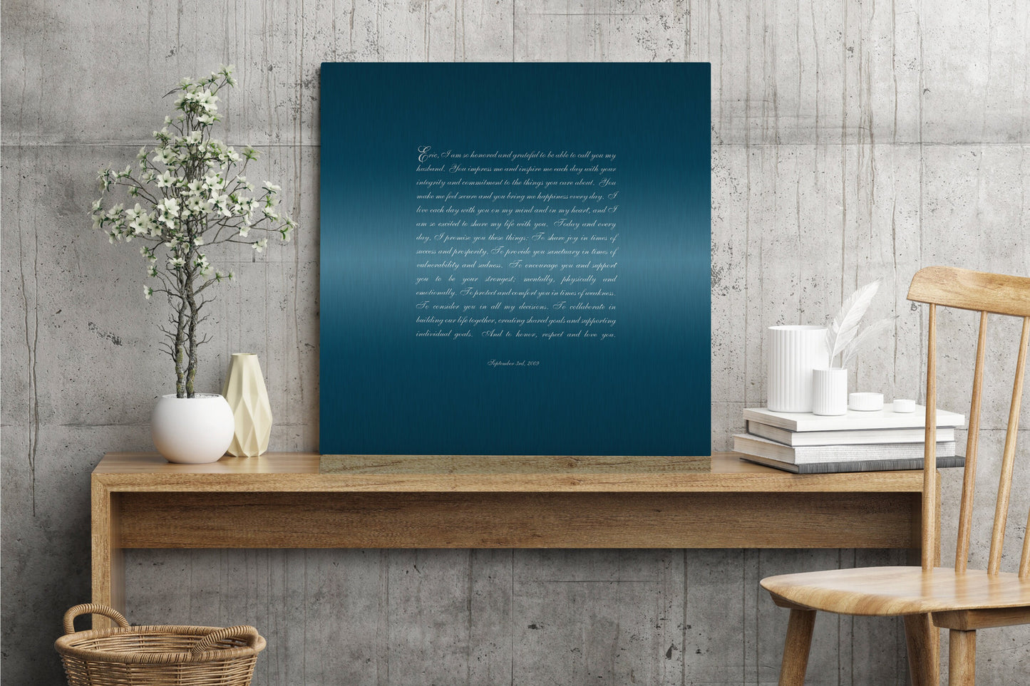 Our Song print, Song lyrics on Metal Tenth Wedding Anniversary