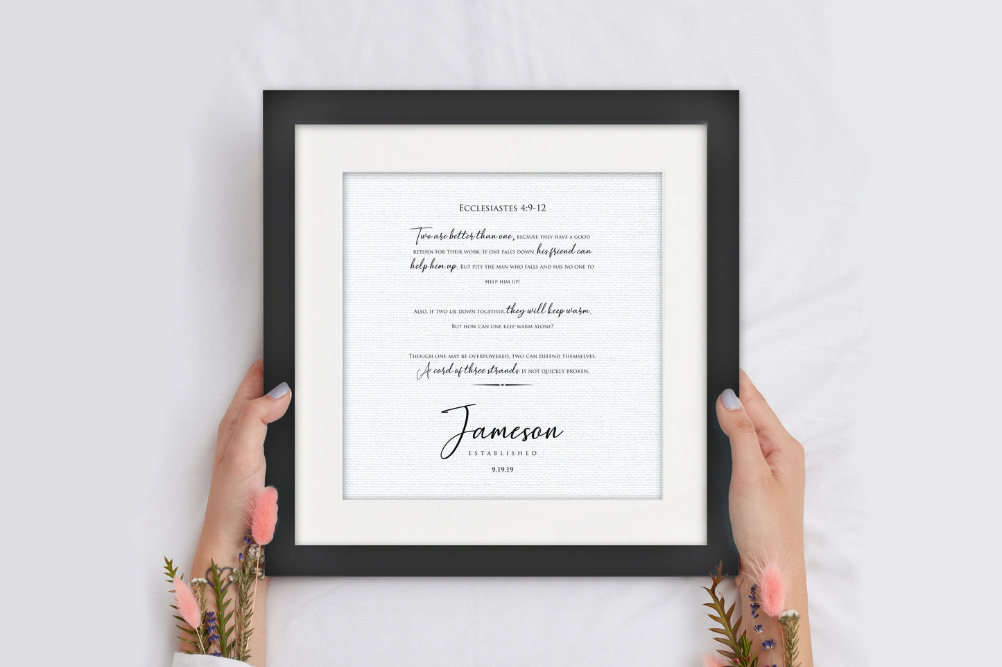 Ecclesiastes 4:9-12 Personalized Wedding Gift