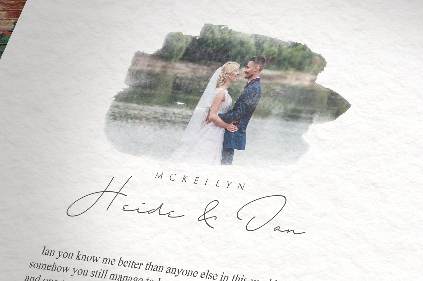 Our Wedding Vows Paper Anniversary Photo Gift