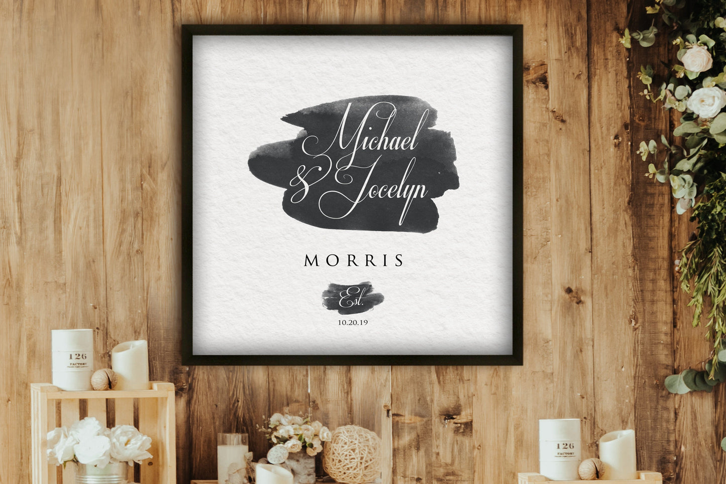 Our First Anniversary, Personalized Framed Paper Gift