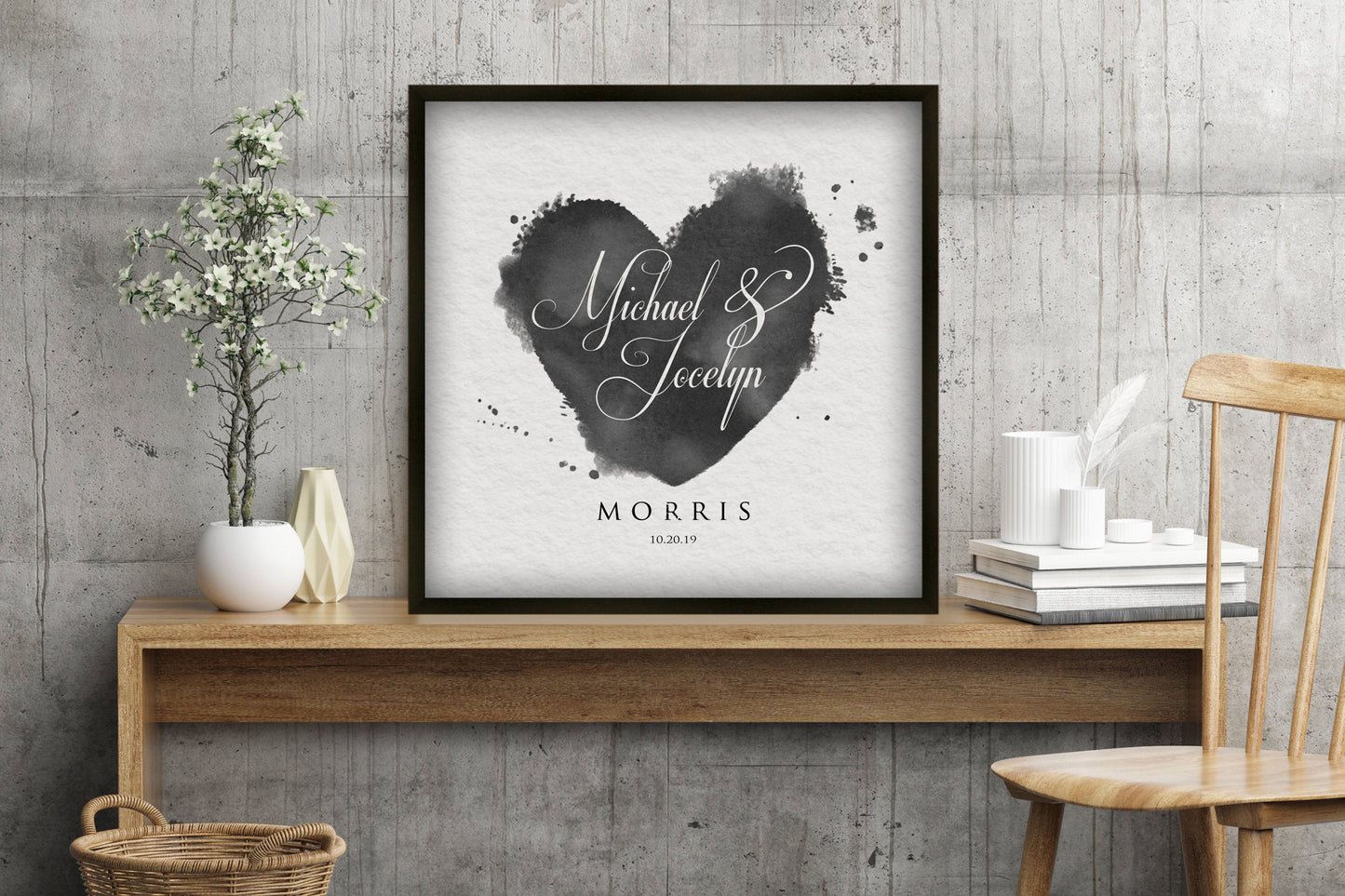 Lovestamp Framed Personalized Paper Gift