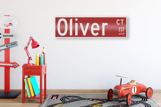 Child Name Sign Custom Metal Street Sign