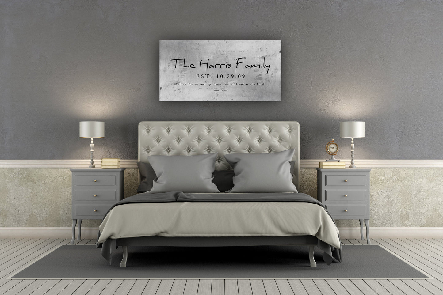 Rustic Family Name Sign with Joshua 24:15