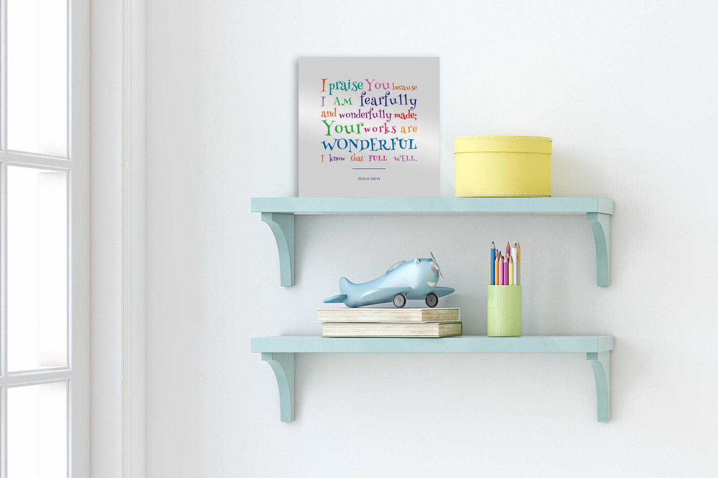 I Am Fearfully and Wonderfully Made, Bible Verse Decor for Kids