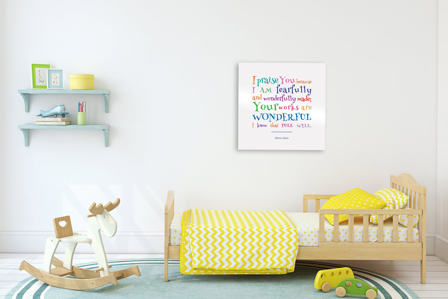 I Am Fearfully and Wonderfully Made, Bible Verse Decor for Kids