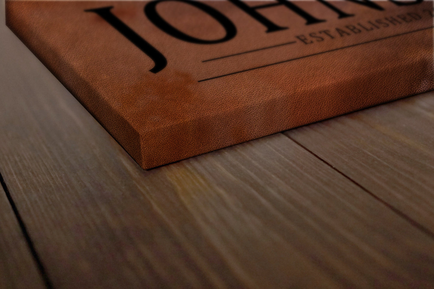 Custom Faux Leather Name Sign