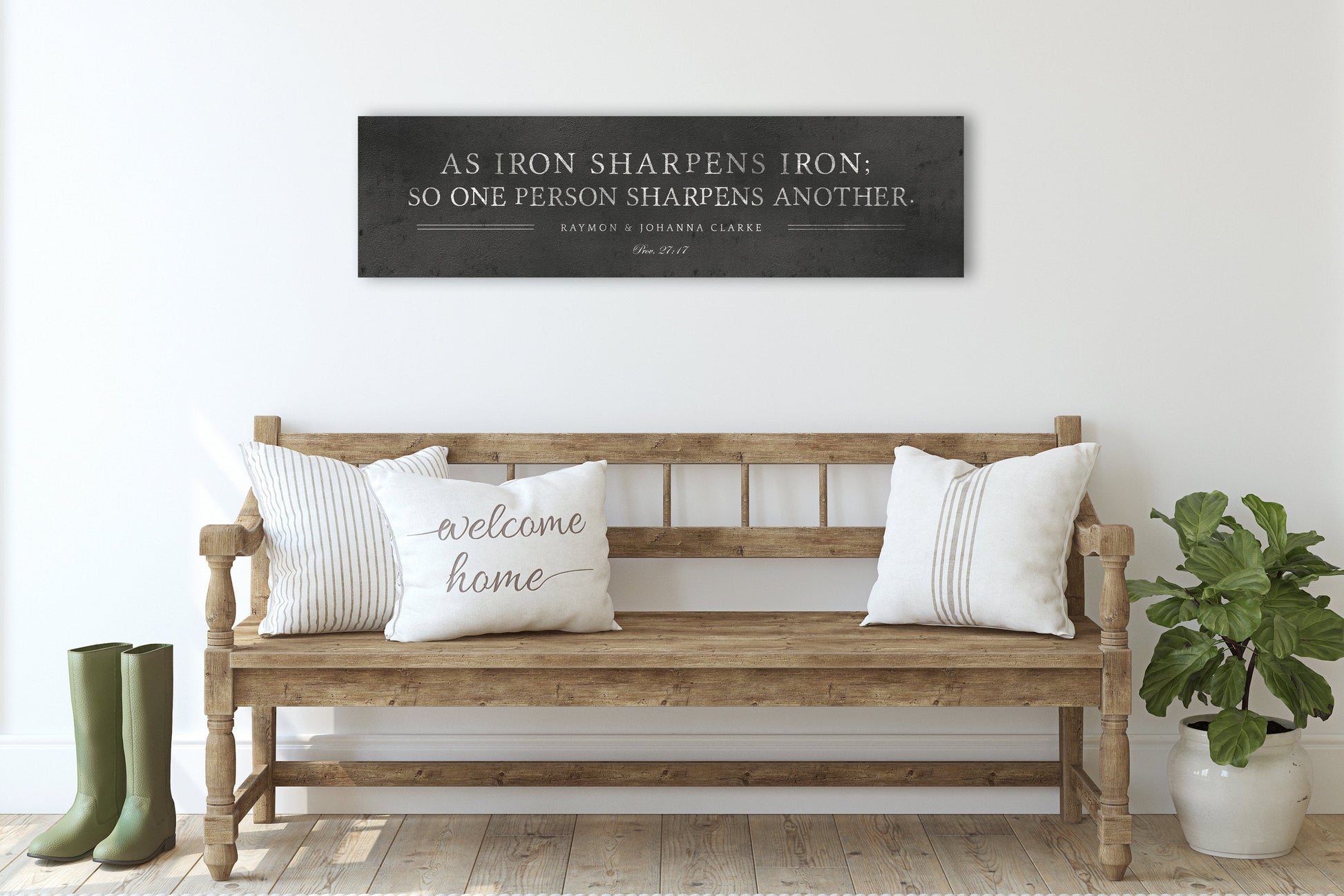 Iron Anniversary Gift, Iron Sharpens Iron Sign, 6 Year Anniversary gift for him, Religious Wedding gift, 6th Anniversary Gift, Metal Sign