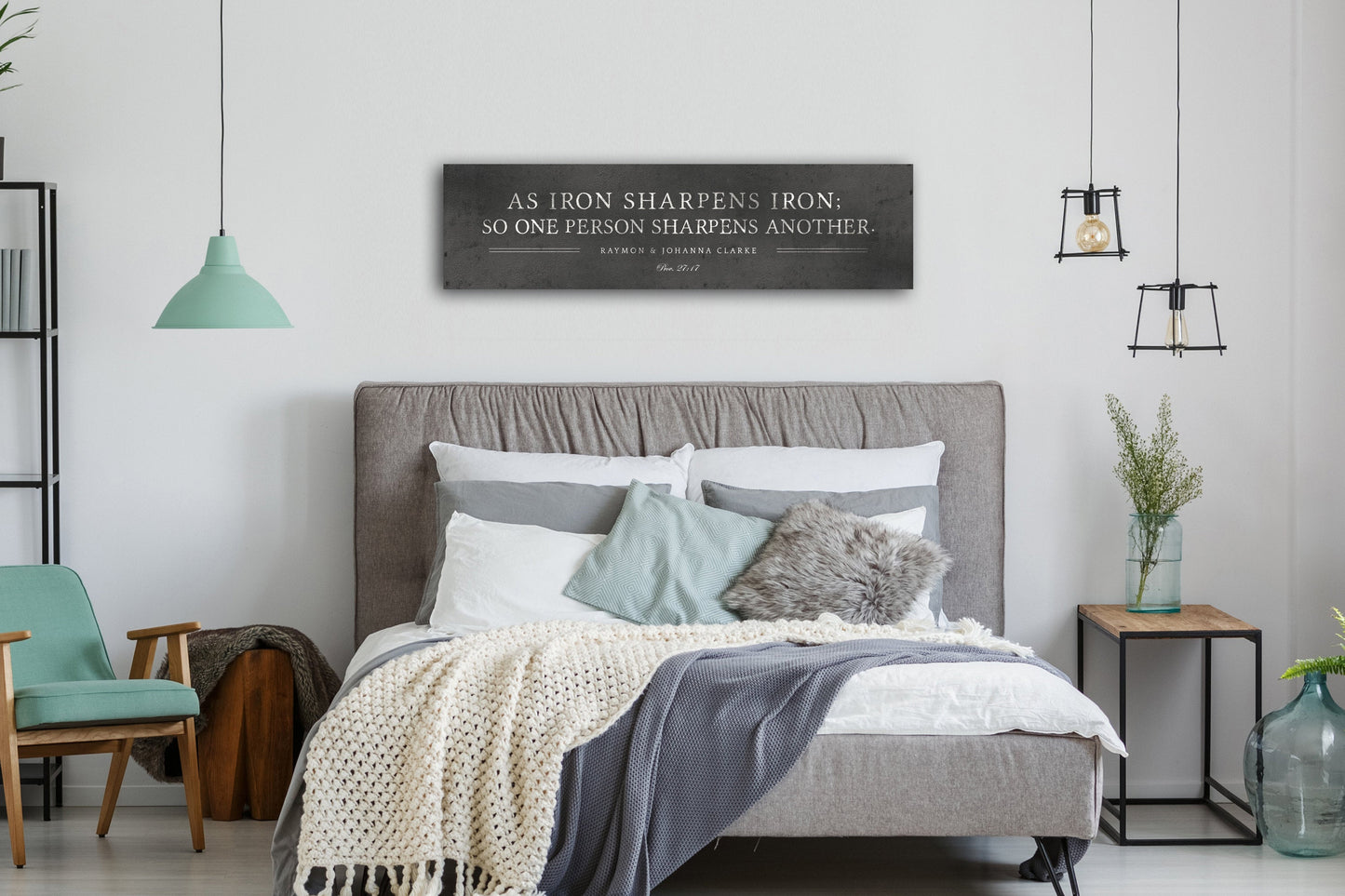 Iron Anniversary Gift, Iron Sharpens Iron Sign, 6 Year Anniversary gift for him, Religious Wedding gift, 6th Anniversary Gift, Metal Sign