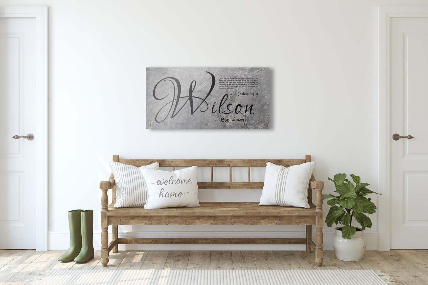 Personalized Family Name Sign on Tin