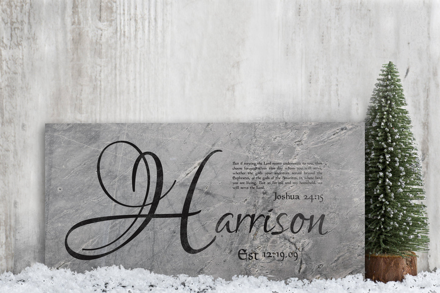 Personalized Family Name Sign on Tin