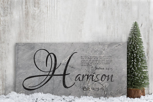 Personalized Family Name Sign on Tin