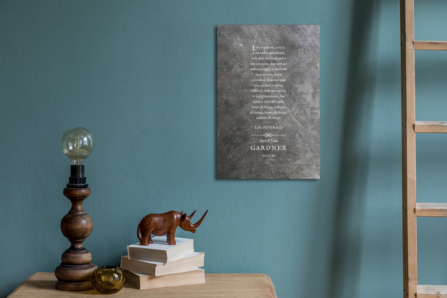 Love is Patient Love is Kind, 1 Cor 13 Sign on Tin