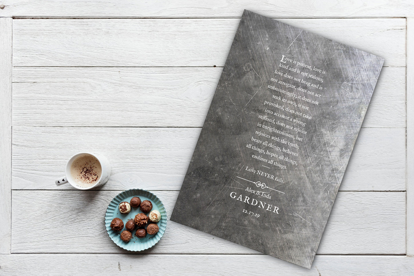 Love is Patient Love is Kind, 1 Cor 13 Sign on Tin