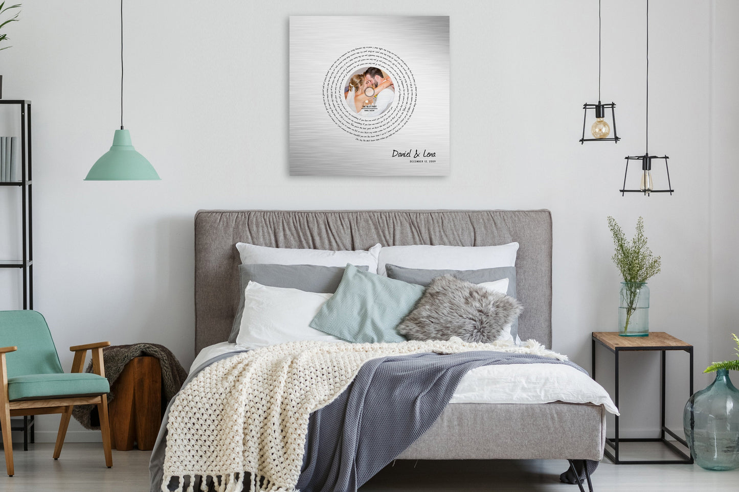 1st Dance on Tin, Song with Photo, Tin Anniversary Gift , Wedding Song Print, on Metal, On Metal, 10th Anniversary Gift, Tin Gift for Her