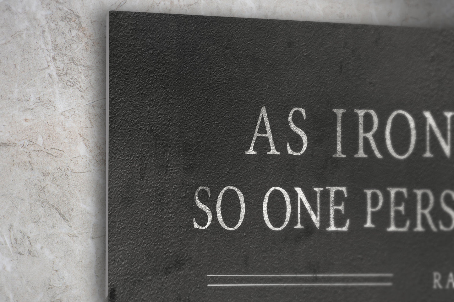 Iron Anniversary Gift, Iron Sharpens Iron Sign, 6 Year Anniversary gift for him, Religious Wedding gift, 6th Anniversary Gift, Metal Sign