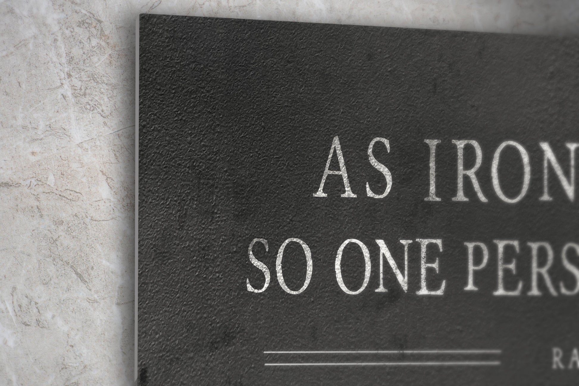 Iron Anniversary Gift, Iron Sharpens Iron Sign, 6 Year Anniversary gift for him, Religious Wedding gift, 6th Anniversary Gift, Metal Sign