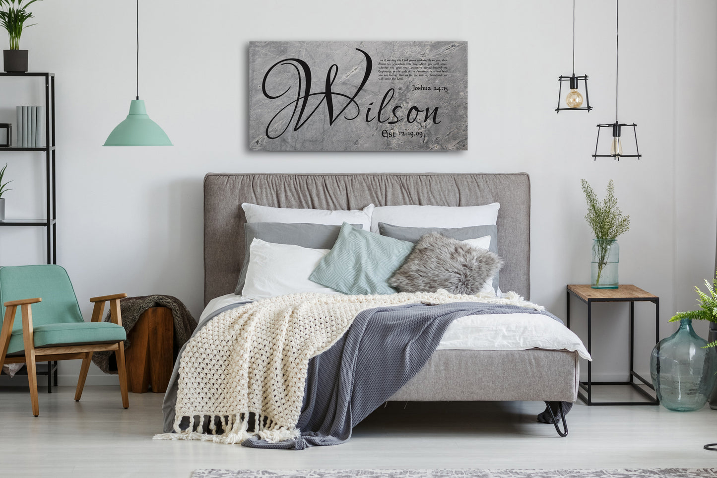 Personalized Family Name Sign on Tin