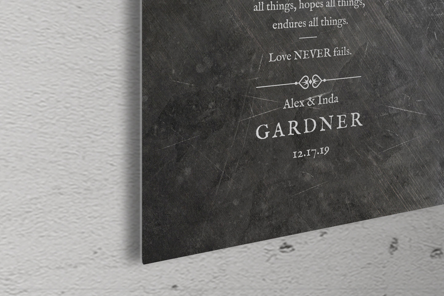 Love is Patient Love is Kind, 1 Cor 13 Sign on Tin