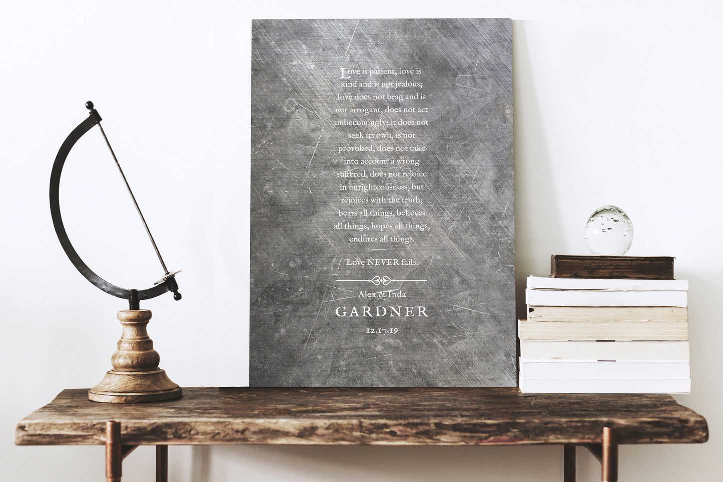 Love is Patient Love is Kind, 1 Cor 13 Sign on Tin