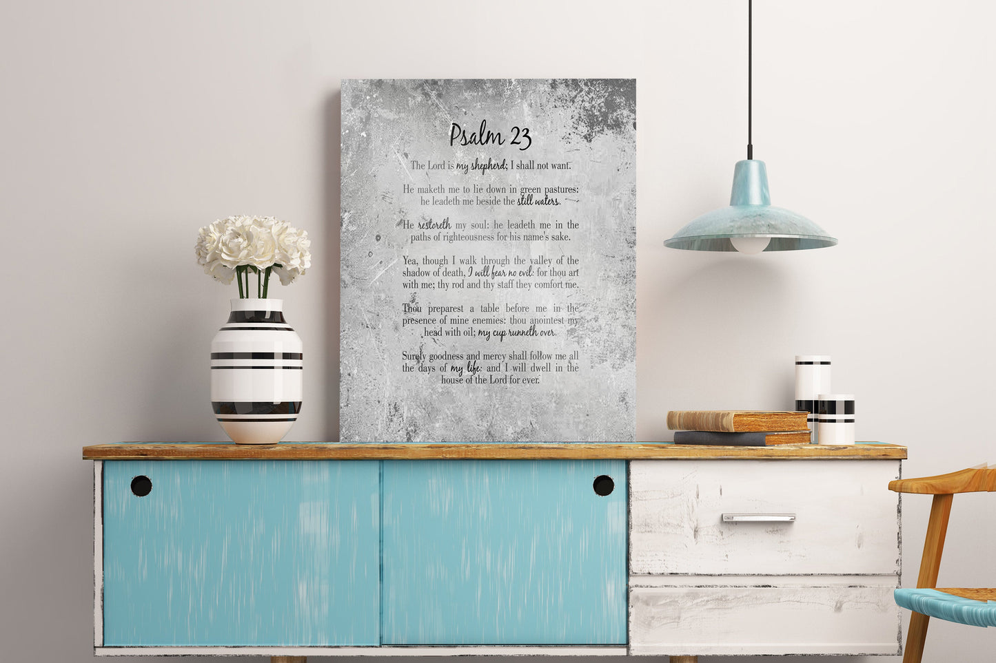 Farmhouse Industrial Psalm 23 Sign