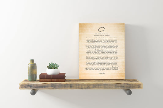 Wedding Song on Wood, 5 Year Monogrammed Wedding Anniversary Gift