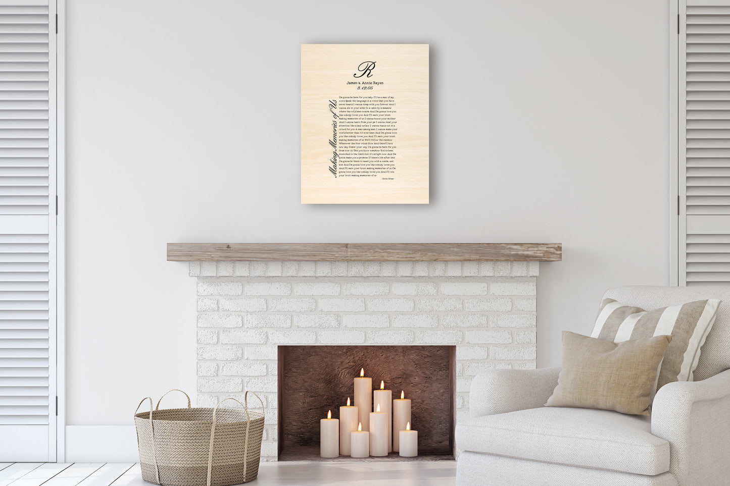 Our Wedding Song, Designer Wood Decor