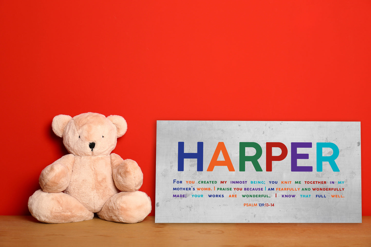 Child Name Sign, Psalm 139:13 for Kids