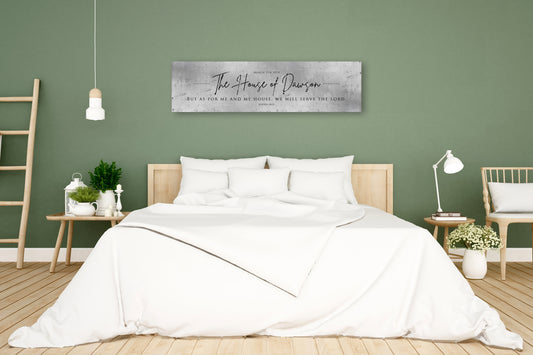 Joshua 24:15 Personalized Christian Family Name Sign