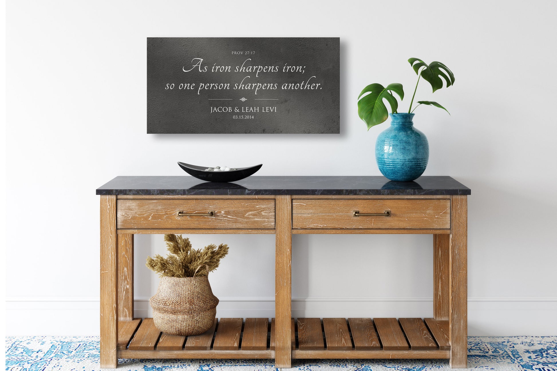 Iron Sharpens Iron Sign, Personalized Anniversary Gift, 10th anniversary, for Him, 6th Wedding Anniversary Gift, Tin Gift, Gift for Couple