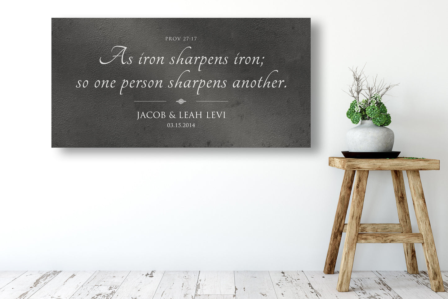 Iron Sharpens Iron Sign, Personalized Anniversary Gift, 10th anniversary, for Him, 6th Wedding Anniversary Gift, Tin Gift, Gift for Couple