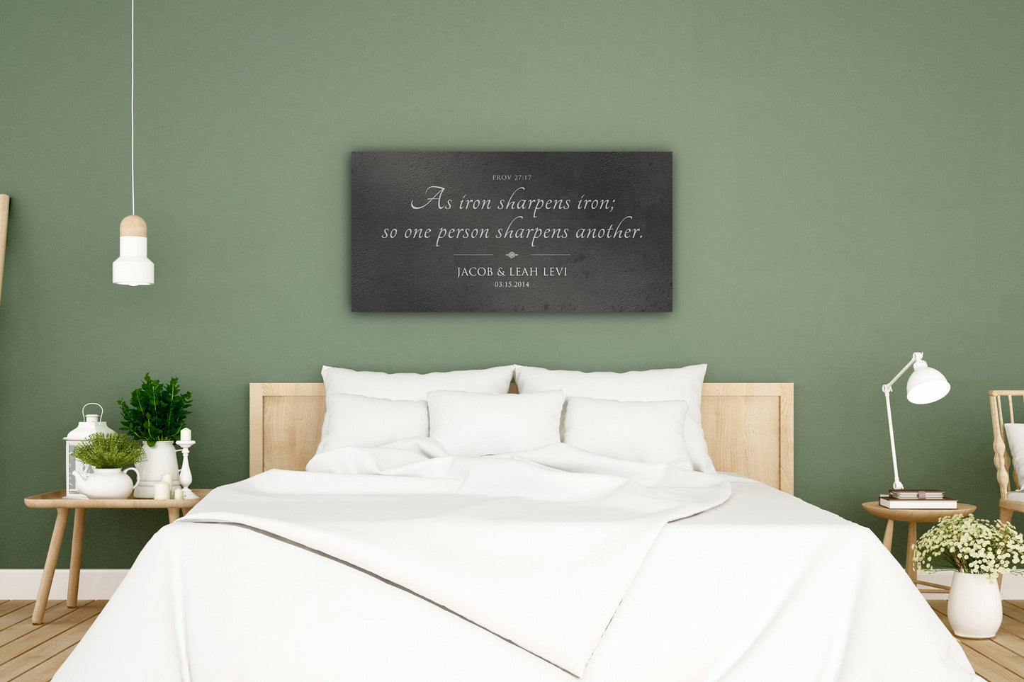 Rustic Scripture Gift - Iron Sharpens Iron Sign