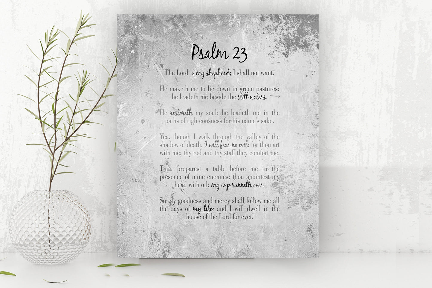 Farmhouse Industrial Psalm 23 Sign