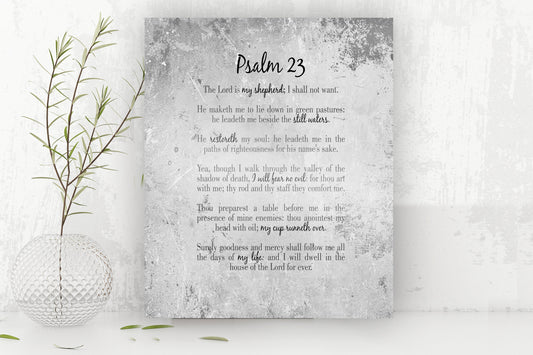 Farmhouse Industrial Psalm 23 Sign