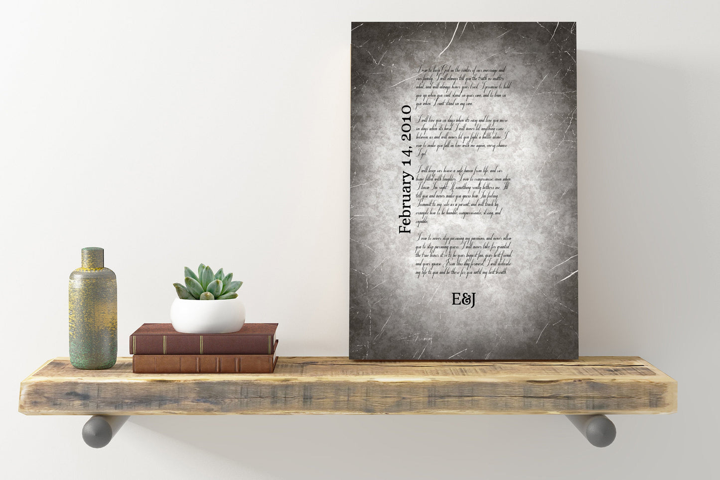 Grunge Metal Song Lyric Sign on Tin