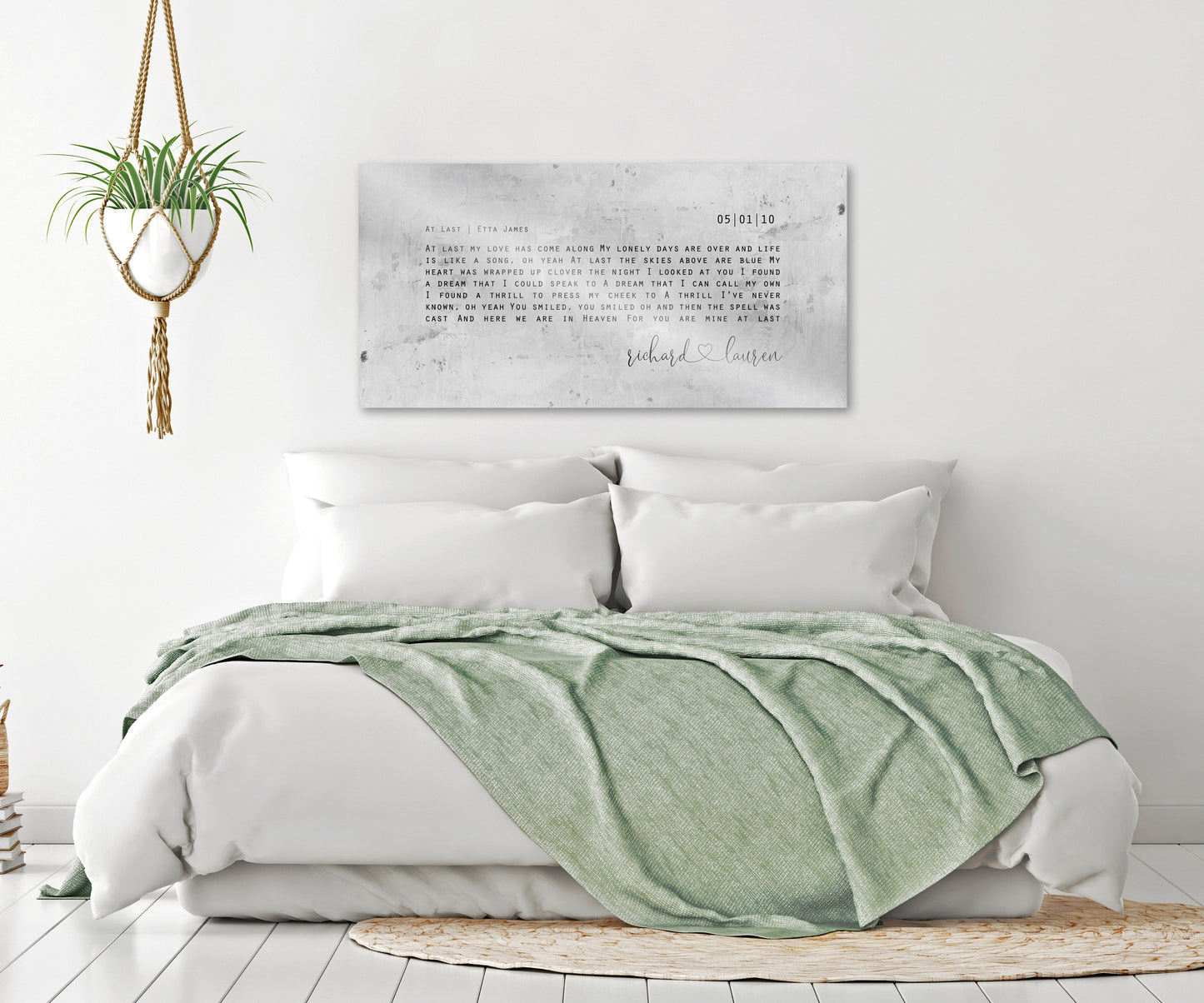 Love Song Lyric Sign on Tin