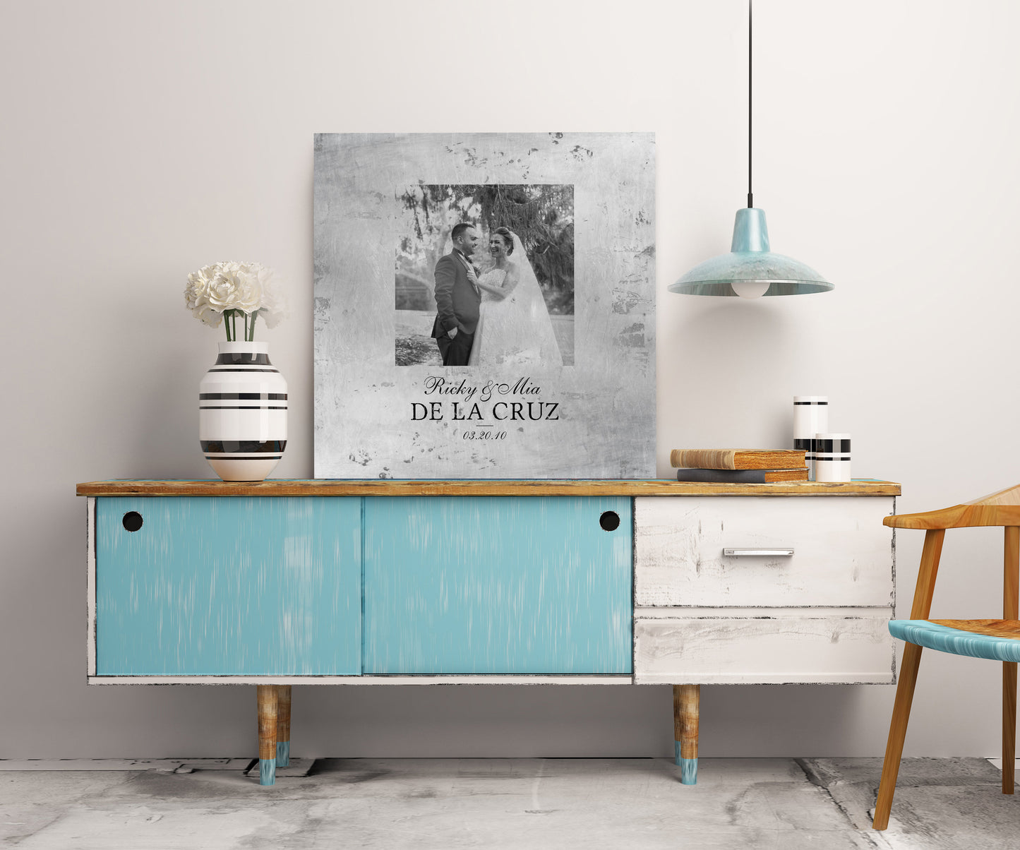 Farmhouse Rustic Photo Tin Anniversary Gift