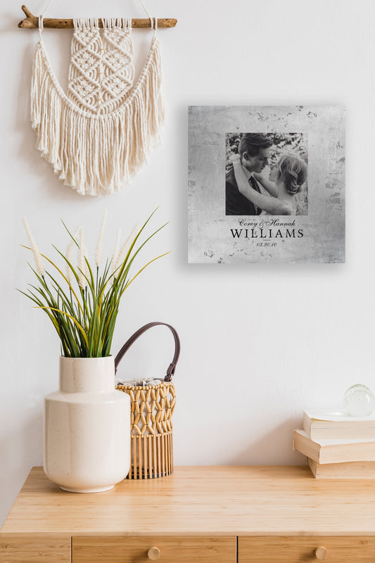 Farmhouse Rustic Photo Tin Anniversary Gift