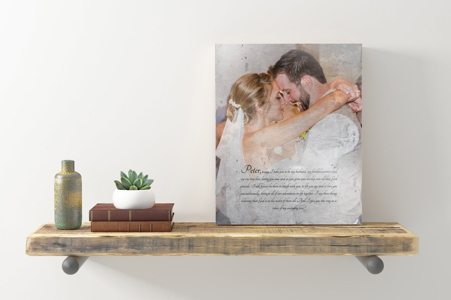 Rustic Tin Photo Gift with Words