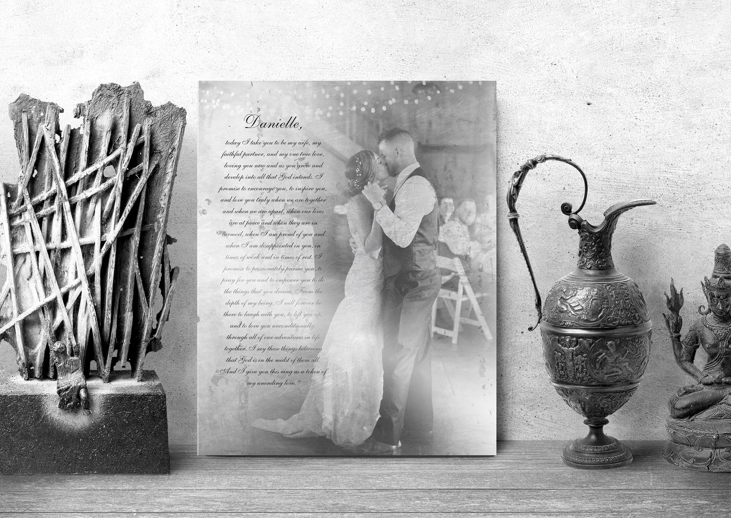 Rustic Tin Photo Gift with Words