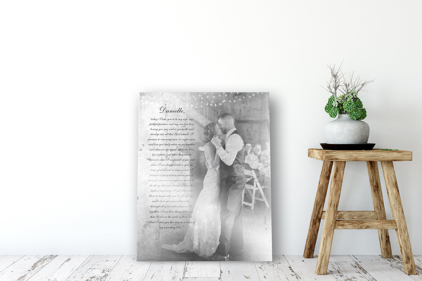 Rustic Tin Photo Gift with Words