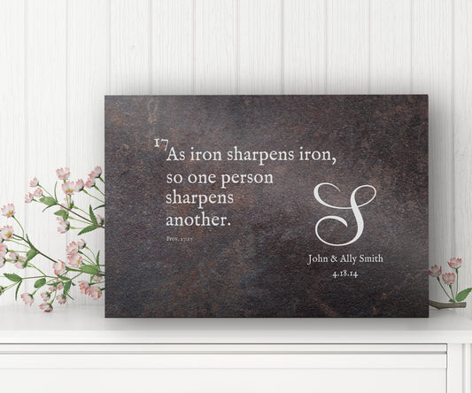 Iron Sharpens Iron Monogrammed Gift