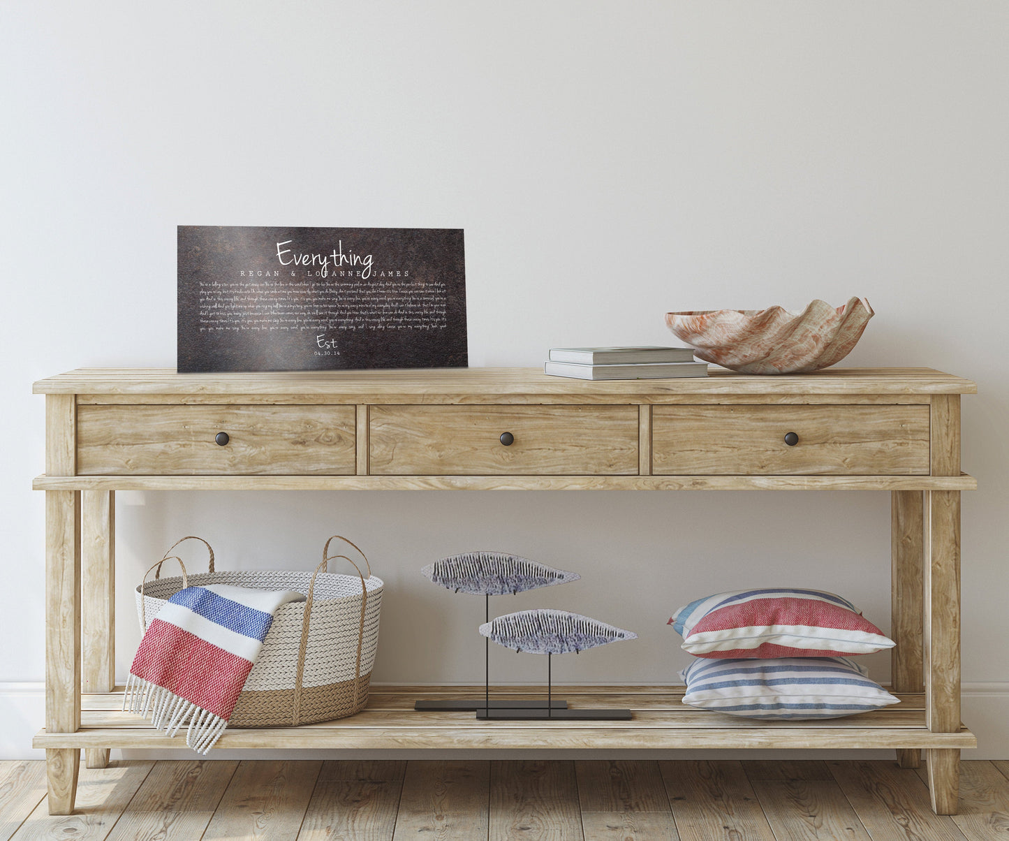 6th Anniversary Iron Song Lyric Sign