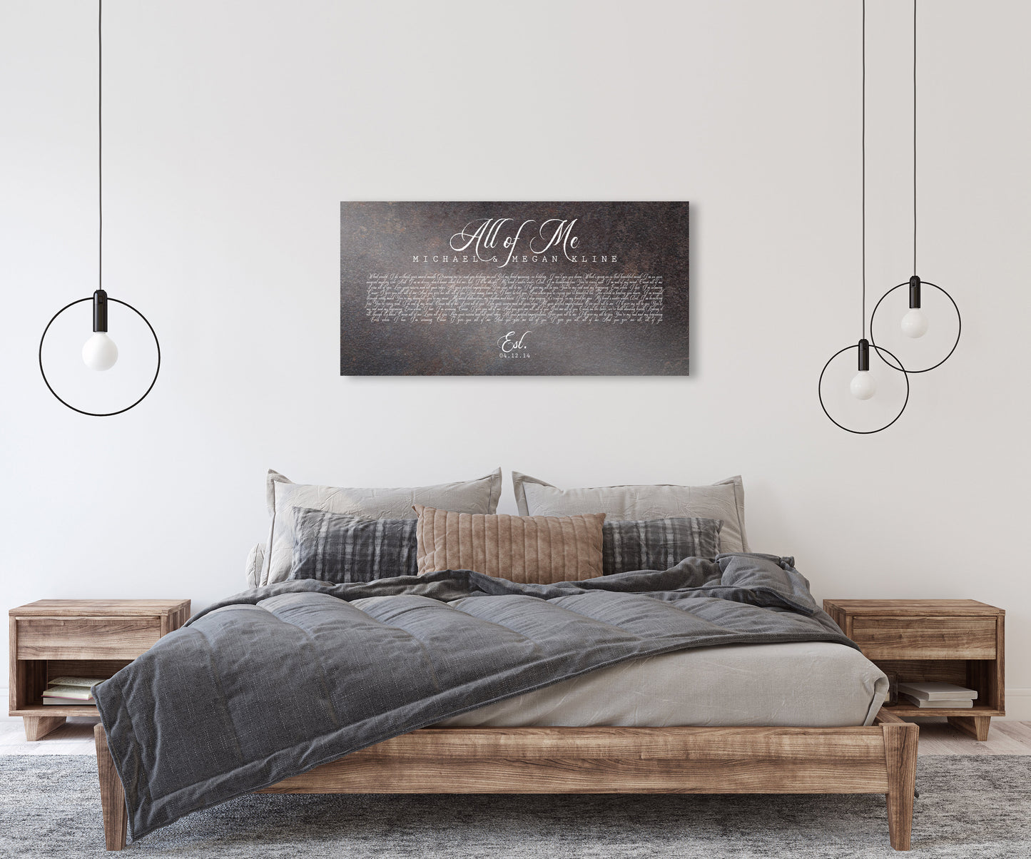 6th Anniversary Iron Song Lyric Sign